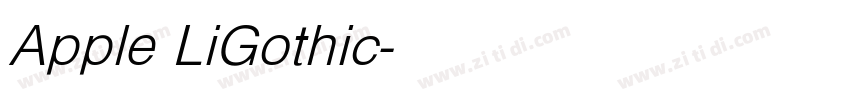 Apple LiGothic字体转换